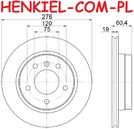 Tarcza hamulcowa wentylowana MIKODA 0446 - BMW 3 (E36,E46) - OŚ TYLNA