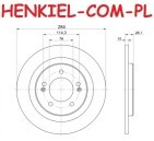 Tarcze hamulcowe pełne MIKODA 1149 + KLOCKI MIKODA 71150 -  HYUNDAI i30 (GD) KIA CEE'D (JD) PRO CEE´D (JD) - OŚ TYLNA