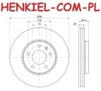 Tarcza hamulcowa wentylowana MIKODA 1743 - NISSAN PRIMASTAR (X83) OPEL VIVARO A (X83) RENAULT TRAFIC II (EL, FL, JL) - OŚ PRZEDNIA