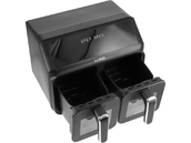 FRYTKOWNICA BEZTŁUSZCZOWA AIR FRYER DWUKOMOROWA PODWÓJNA DO SMAŻENIA PIECZENIA 2200W 4L+4L CZARNA LUND 67563