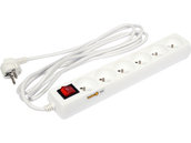 PRZEDŁUŻACZ ELEKTRYCZNY, BIAŁY, 6 GNIAZD Z UZIEMIENIEM, 3M Z WYŁĄCZNIKIEM VOREL 72531 