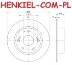 Tarcze hamulcowe pełne MIKODA 0854 + KLOCKI QUARO QP7537 - HONDA ACCORD VII (CL, CN) ACCORD VII Tourer (CM, CN) - OŚ TYLNA