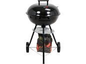 GRILL WĘGLOWY OKRĄGŁY Z POKRYWĄ CHROMOWANY RUSZT ROŻEN 41CM LUND 99918 