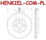 Tarcze hamulcowe wentylowane MIKODA 1540 + KLOCKI MIKODA 71529 - NISSAN MICRA IV (K13) NOTE (E12) - OŚ PRZEDNIA