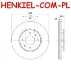 Tarcze hamulcowe wentylowane MIKODA 2419 GT malowane,nacinane,wiercone, kolor: czarny + KLOCKI QUARO QP5487C ceramiczne - MITSUBISHI CARISMA (DA_) CARISMA Sedan (DA_) VOLVO S40 I (644) V40 Kombi (645) - OŚ PRZEDNIA 