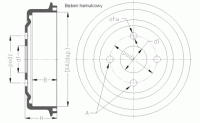 Bęben hamulcowy MIKODA 9107  - tył