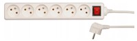PRZEDŁUŻACZ ELEKTRYCZNY, BIAŁY, 6 GNIAZD Z UZIEMIENIEM, 3M Z WYŁĄCZNIKIEM VOREL 72531 