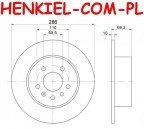 Tarcze hamulcowe pelne MIKODA 1619 + KLOCKI MIKODA 71622  - OPEL VECTRA B SAAB 9-3 9-5 9000 II - OŚ TYLNA