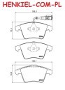 Klocki hamulcowe MIKODA 70287 - VW MULTIVAN V VI TRANSPORTER V T5 VI T6 - OŚ PRZEDNIA