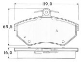 KLOCKI HAMULCOWE MIKODA 70215 - AUDI SEAT VW  -- PRZÓD