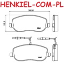 Klocki hamulcowe MIKODA 71334 - CITROEN C8 (EA_, EB_) JUMPY (U6U) FIAT CROMA (194) SCUDO (220_) ULYSSE (179_) LANCIA PHEDRA (179_) PEUGEOT 807 (E) EXPERT (222, 223, 224) - OŚ PRZEDNIA