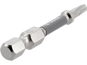 BITY GROTY KOŃCÓWKI NIKLOWANE DO WKRĘTARKI TORX 1/4