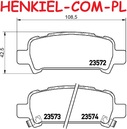 Tarcze hamulcowe pełne MIKODA 2134 + KLOCKI TRW GDB3223 - SUBARU LEGACY IV (BL) LEGACY IV Kombi (BP) OUTBACK (BL, BP) - OŚ TYLNA