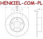 Tarcze hamulcowe pełne MIKODA 0268 + KLOCKI FERODO FDB1083 - AUDI A6 (4B2, C5) A6 Avant (4B5, C5) - OŚ TYLNA