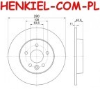 Tarcze hamulcowe pełne MIKODA 0738 + KLOCKI MIKODA 71632 - FORD C-MAX FOCUS C-MAX FOCUS II VOLVO C30 C70 II Kabriolet S40 II V50 V40 Hatchback - OŚ TYLNA