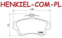 Klocki hamulcowe TRW GDB1313 - MITSUBISHI CARISMA (DA_) CARISMA Sedan (DA_) VOLVO S40 I (644) V40 Kombi (645) - OŚ PRZEDNIA