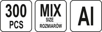 NITONAKRĘTKI STALOWE ALUMINIOWE MIX M3- M10 KPL. 300SZT. YATO YT-36480