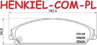 Klocki hamulcowe QUARO QP2043  - CHRYSLER 200 Kabriolet 10r- 200 Sedan 10r- 300C (LX, LE) 300C (LX) 300C Touring (LX, LE) DODGE CHALLENGER Coupe 07r- CHARGER 05r- CHARGER 10r- MAGNUM Kombi 04r- LANCIA THEMA (LX_) - OŚ PRZEDNIA