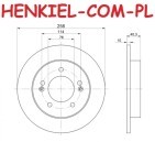 Tarcza hamulcowa pełna MIKODA 1155 - HYUNDAI ix20 (JC) KIA VENGA (YN) - OŚ TYLNA 