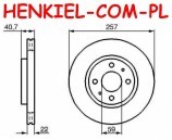 Tarcze hamulcowe wentylowane MIKODA 0342 + KLOCKI SAMKO 5SP1656 - CITROEN NEMO FIAT 500 (312_) LINEA PEUGEOT BIPPER - OŚ PRZEDNIA