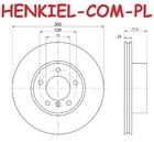 Tarcze hamulcowe wentylowane MIKODA 0434 + KLOCKI CERAMICZNE QUARO QP1970C - BMW 1 (E81, E87, E82, E88) 3 (E90, E91, E92, E93) Z4 (E89) - OŚ PRZEDNIA