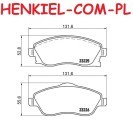 Klocki hamulcowe BREMBO P59036 - OPEL COMBO CORSA C (X01) MERIVA A MPV (X03) TIGRA TwinTop (X04) - OŚ PRZEDNIA