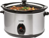 WOLNOWAR GARNEK CERAMICZNY SLOW COOKER 3 TRYBY 5,6L 320W INOX LUND 67661