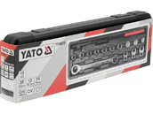 KOMPLET ZESTAW KLUCZY Z GRZECHOTKĄ DO NAPINACZY 15el. YATO YT-06279