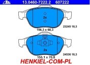 KLOCKI HAMULCOWE ATE 13.0460-7222.2 - PRZÓD RENAULT LAGUNA II  III  SCENIC I II III GRAND SCENIC II III