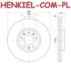 Tarcze hamulcowe wentylowane MIKODA 0576 + KLOCKI CERAMICZNE QUARO QP5250C  - CITROEN C5 III PEUGEOT 407 508 I - OŚ PRZEDNIA