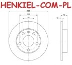 Tarcze hamulcowe pełne z powłoką antykorozyjną QUARO QD1409 + KLOCKI QUARO QP7107C ceramiczne - AUDI A4 (B6, B7) A4 Avant (B6, B7) A4 Kabriolet (B7) SEAT EXEO (3R2) EXEO ST (3R5) - OŚ TYLNA