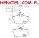 Klocki hamulcowe MIKODA 72011 - FORD GALAXY I (WGR) SEAT ALHAMBRA (7V8, 7V9) VW TRANSPORTER T4 SHARAN (7M8, 7M9, 7M6) - OŚ TYLNA