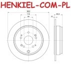 Tarcze hamulcowe pełne MIKODA 0853 + KLOCKI MIKODA 70853 - HONDA CR-V III (RE) CR-V IV (RE) - OŚ TYLNA