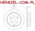 Tarcze hamulcowe pełne MIKODA 0853 + KLOCKI QUARO QP5463 - HONDA CR-V III (RE) CR-V IV (RE) - OŚ TYLNA