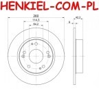 Tarcze hamulcowe pełne MIKODA 0821 + KLOCKI MIKODA 70821 - HONDA CIVIC VIII Hatchback (UFO) CIVIC IX (FK) CIVIC IX Sedan (FB) CIVIC IX Tourer (FK) - OŚ TYLNA