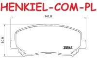 Klocki hamulcowe TEXTAR 2556401 - MAZDA CX-5 (KE, GH) CX-5 (KF) - OŚ PRZEDNIA