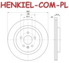 Tarcze hamulcowe wentylowane MIKODA 2435 + KLOCKI CERAMICZNE QUARO QP7660C - VOLVO S60 II (134) S80 II (124) V70 III (135) XC70 II (136) V60 (155, 157) - OŚ TYLNA 