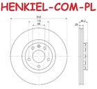 Tarcza hamulcowa wentylowana MIKODA 0251 - AUDI A4 B6 B7 A6 C5 SEAT EXEO SKODA SUPERB I (3U4) VW PASSAT B5 FL - OŚ PRZEDNIA