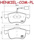 Klocki hamulcowe QUARO QP1035C CERAMICZNE  - ALFA ROMEO 159 (939_) BRERA (939_) GIULIETTA (940_) SPIDER (939_) - OŚ PRZEDNIA