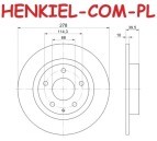 Tarcza hamulcowa pełna z powłoką antykorozyjną QUARO QD6097- MAZDA 6 sedan (GJ,GL) 6 kombi (GJ,GL) - OŚ TYLNA