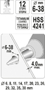 WIERTŁO STOPNIOWE STOŻKOWE HSS 6-38mm YATO YT-44740