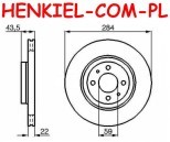 Tarcze hamulcowe wentylowane MIKODA 0347 + KLOCKI MIKODA 71184 - LANCIA LYBRA - OŚ PRZEDNIA