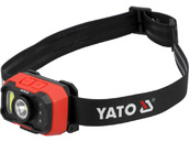 LATARKA LAMPKA CZOŁOWA AKUMULATOROWA Z REGULACJĄ I CZUJNIKIEM RUCHU 1000lm IP65 3,7V 1200mAh YATO YT-085942