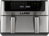 FRYTKOWNICA BEZTŁUSZCZOWA AIR FRYER DWUKOMOROWA PODWÓJNA DO SMAŻENIA PIECZENIA 2600W 10L LUND 67595