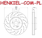 Tarcza hamulcowa wentylowana MIKODA 5437 GT malowana, wiercona, kolor: czarny - MERCEDES-BENZ KLASA C (W205) KLASA C T-Model (S205) Coupe (C205)  Kabriolet (A205)  KLASA E (W213) T-Model (S213) Coupe (C238) Kabriolet (A238) GLC (X253) GLC Coupe (C253) EQC (N293)  - OŚ PRZEDNIA