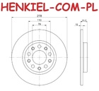 Tarcza hamulcowa pełna MIKODA 2551 - JEEP CHEROKEE (KL) CHRYSLER 200 Sedan - OŚ TYLNA