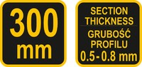SZCZYPCE DO ŁĄCZENIA PROFILI GK 300mm VOREL 04301