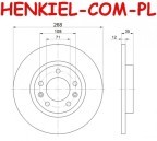 Tarcza hamulcowa pełna MIKODA 0573 - CITROEN BERLINGO (K9) C4 Picasso II C4 SPACETOURER PEUGEOT 3008 SUV 308 II 508 II RIFTER OPEL GRANDLAND X - OŚ TYLNA