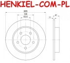 Tarcza hamulcowa pełna BREMBO 08.A029.20 = 08.A029.21 - FORD C-MAX (DM2) FOCUS C-MAX FOCUS II (DA_, HCP) FOCUS II Kabriolet FOCUS II Turnier (DA_, FFS) - OŚ TYLNA