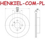 Tarcze hamulcowe wentylowane MIKODA 1628 + KLOCKI SAMKO 5SP777 - OPEL AGILA A SUBARU JUSTY III SUZUKI IGNIS II WAGON R WAGON R+ (MM) - OŚ PRZEDNIA